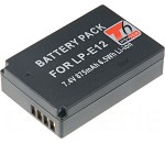 Baterie Canon LP-E12, 650 mAh, černá