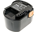Baterie AEG B1214G, 3000 mAh, černá